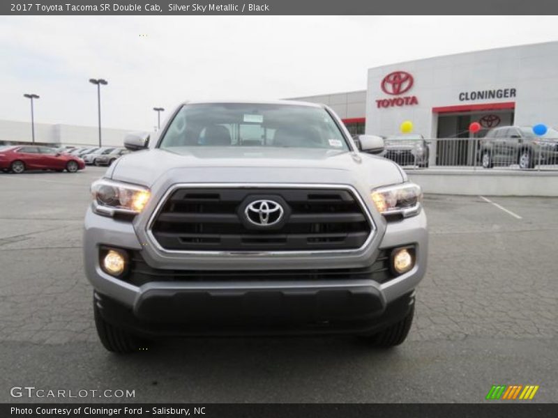 Silver Sky Metallic / Black 2017 Toyota Tacoma SR Double Cab