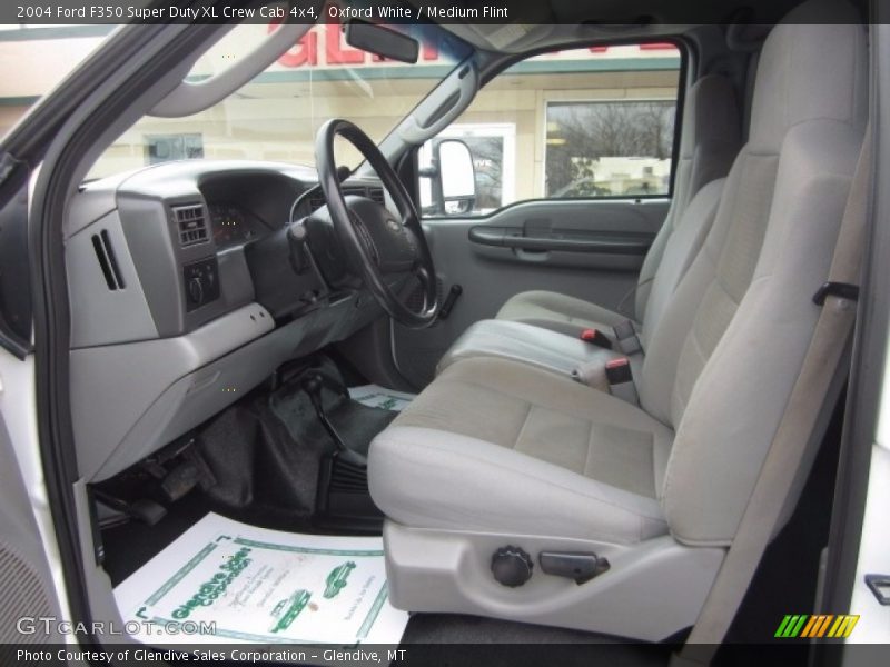 Oxford White / Medium Flint 2004 Ford F350 Super Duty XL Crew Cab 4x4