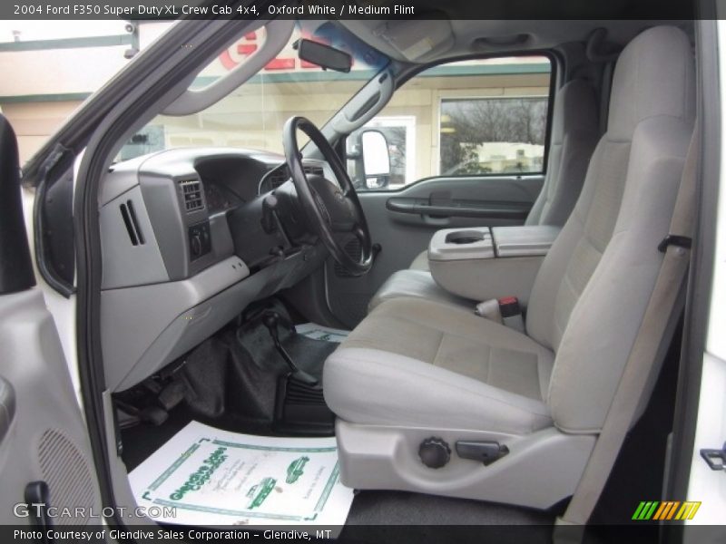 Oxford White / Medium Flint 2004 Ford F350 Super Duty XL Crew Cab 4x4