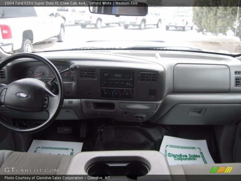 Oxford White / Medium Flint 2004 Ford F350 Super Duty XL Crew Cab 4x4