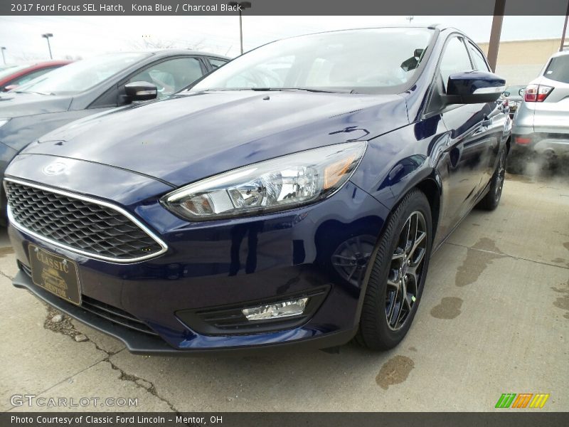 Kona Blue / Charcoal Black 2017 Ford Focus SEL Hatch