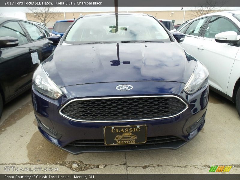 Kona Blue / Charcoal Black 2017 Ford Focus SEL Hatch