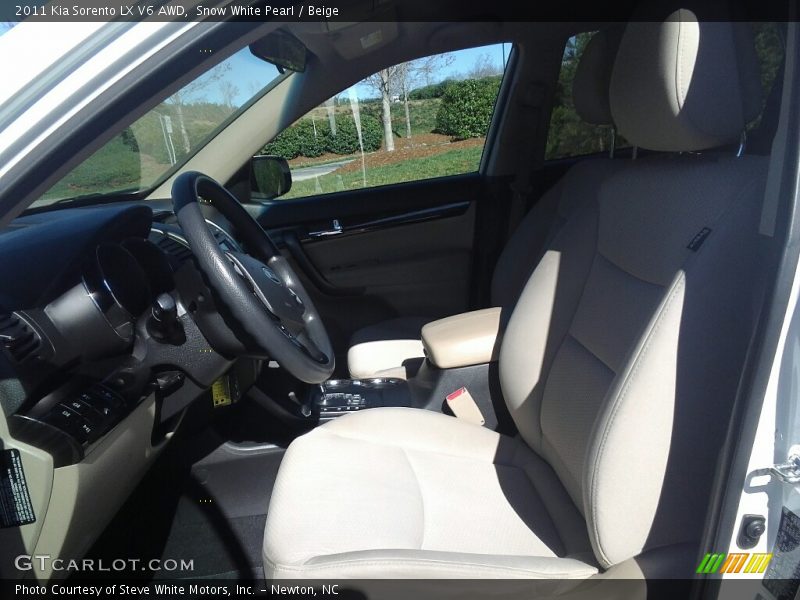 Snow White Pearl / Beige 2011 Kia Sorento LX V6 AWD