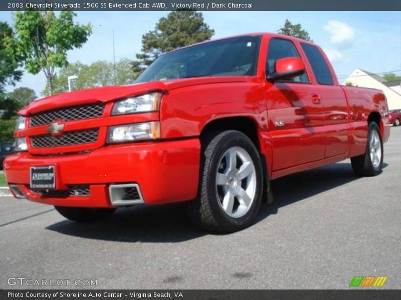 Victory Red / Dark Charcoal 2003 Chevrolet Silverado 1500 SS Extended Cab AWD