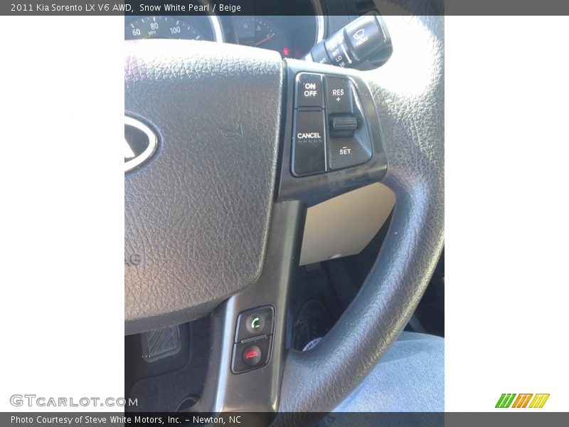 Snow White Pearl / Beige 2011 Kia Sorento LX V6 AWD