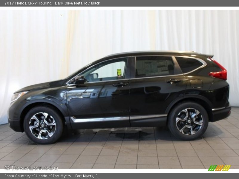 Dark Olive Metallic / Black 2017 Honda CR-V Touring