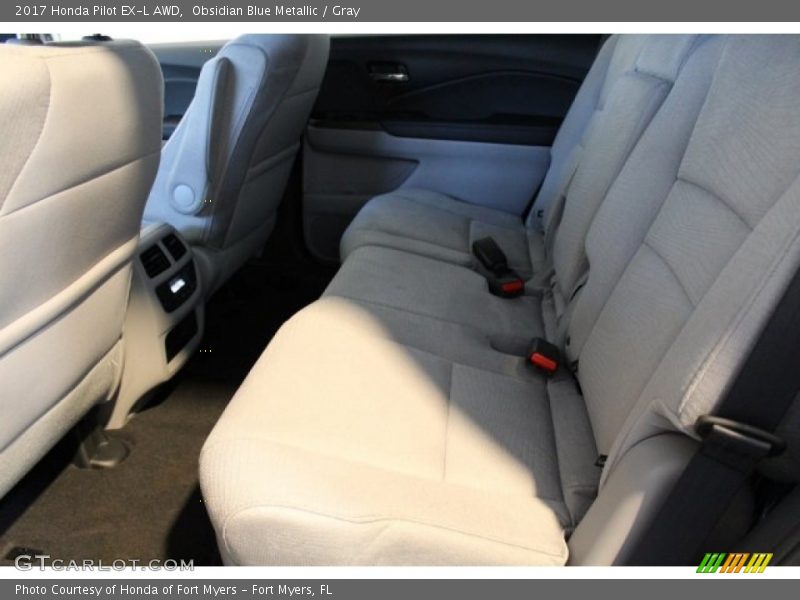 Obsidian Blue Metallic / Gray 2017 Honda Pilot EX-L AWD