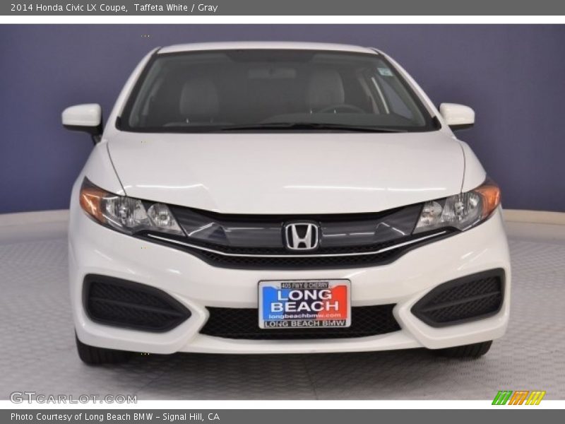 Taffeta White / Gray 2014 Honda Civic LX Coupe