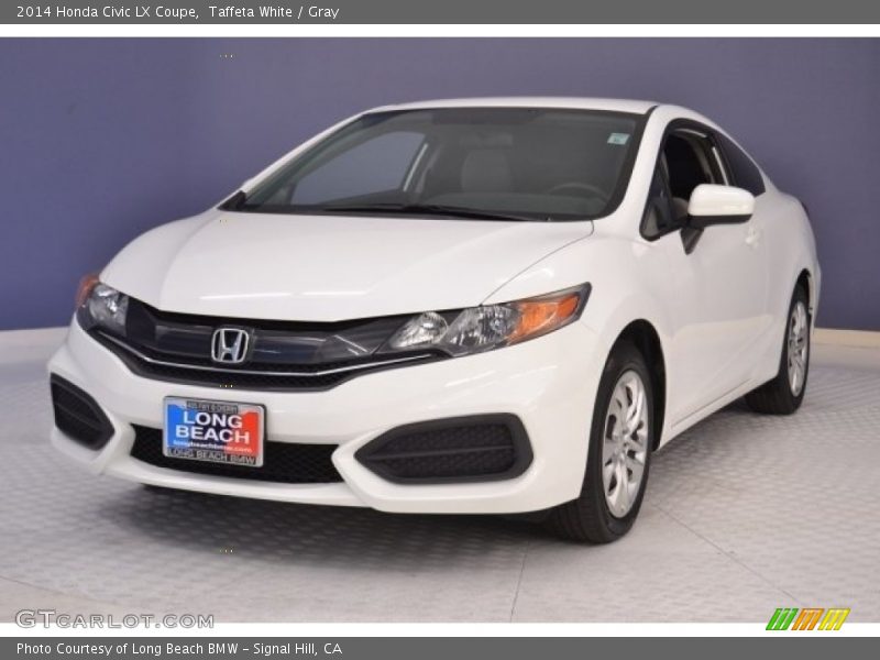 Taffeta White / Gray 2014 Honda Civic LX Coupe
