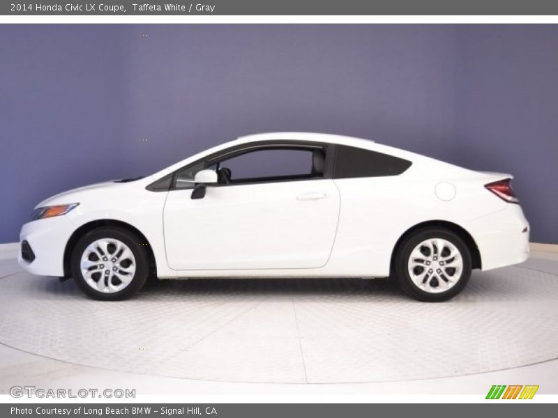 Taffeta White / Gray 2014 Honda Civic LX Coupe