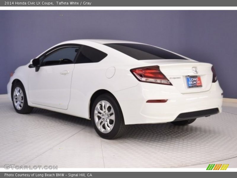 Taffeta White / Gray 2014 Honda Civic LX Coupe