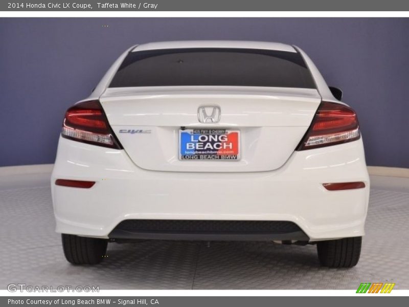 Taffeta White / Gray 2014 Honda Civic LX Coupe