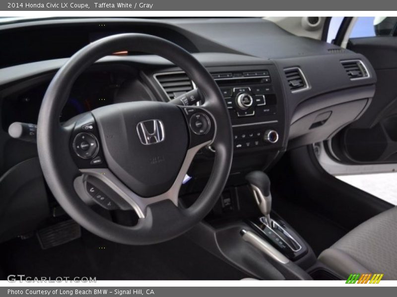 Taffeta White / Gray 2014 Honda Civic LX Coupe