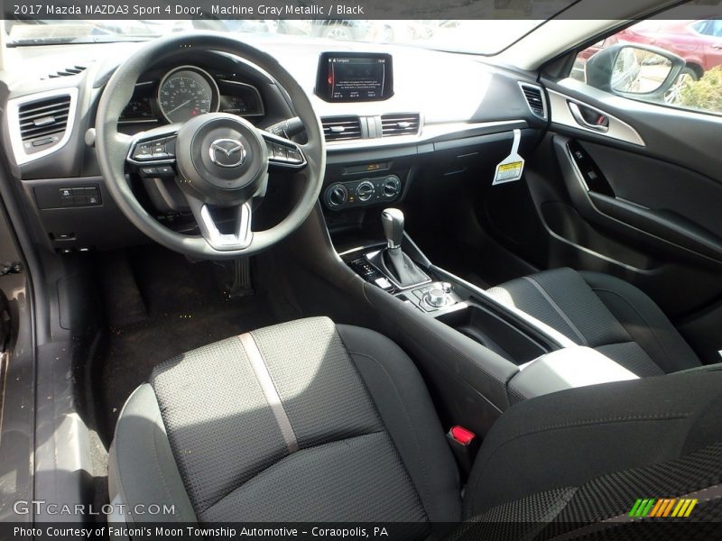 Machine Gray Metallic / Black 2017 Mazda MAZDA3 Sport 4 Door