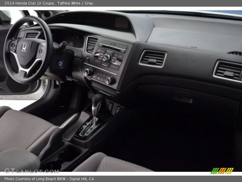 Taffeta White / Gray 2014 Honda Civic LX Coupe