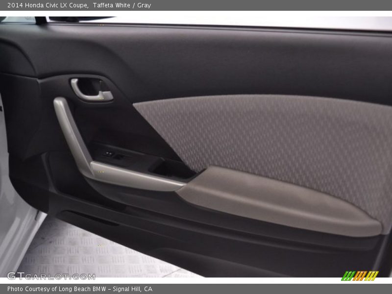 Taffeta White / Gray 2014 Honda Civic LX Coupe