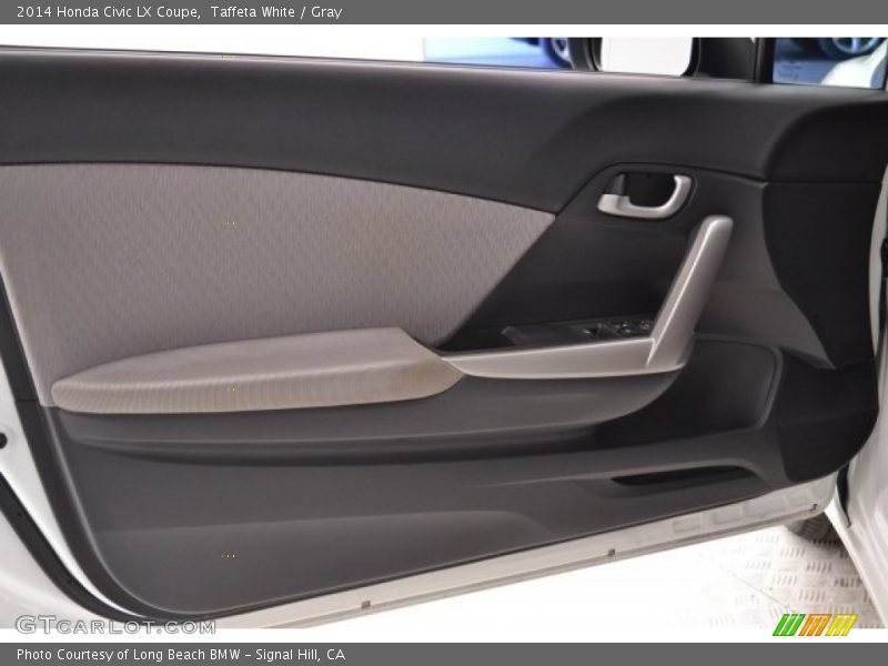 Taffeta White / Gray 2014 Honda Civic LX Coupe