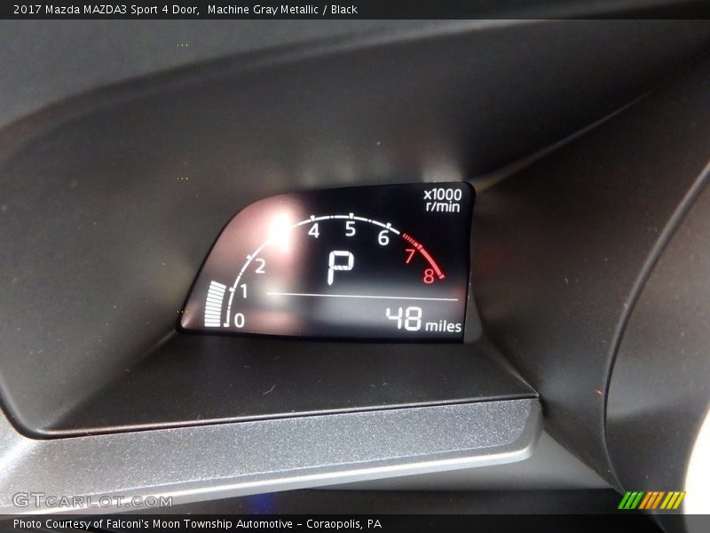 Machine Gray Metallic / Black 2017 Mazda MAZDA3 Sport 4 Door