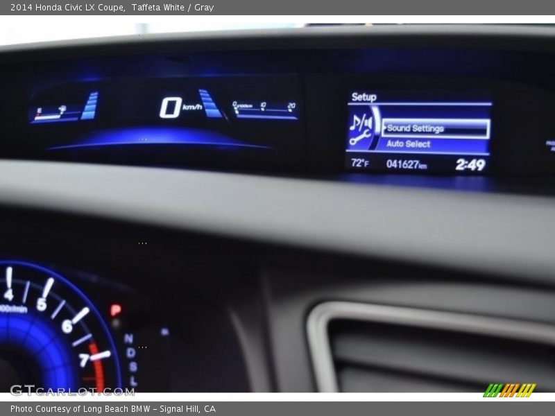 Taffeta White / Gray 2014 Honda Civic LX Coupe