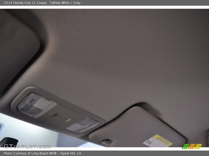 Taffeta White / Gray 2014 Honda Civic LX Coupe