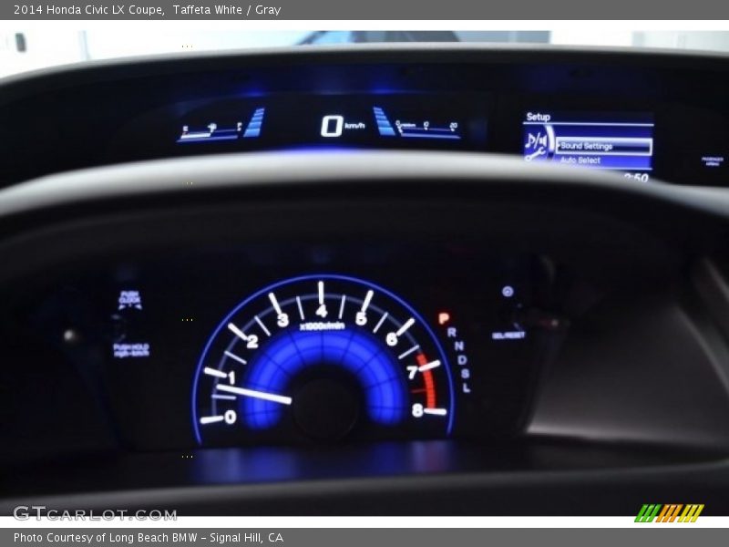 Taffeta White / Gray 2014 Honda Civic LX Coupe