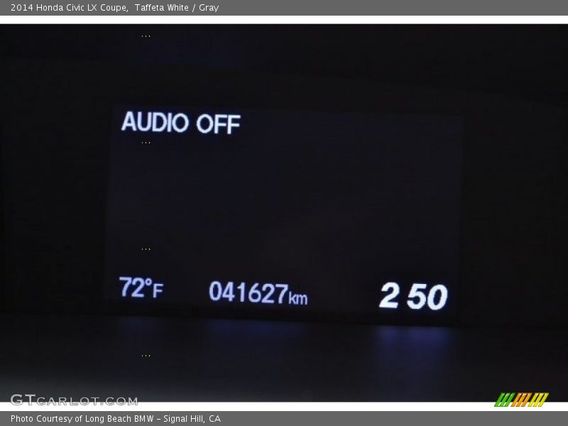 Taffeta White / Gray 2014 Honda Civic LX Coupe