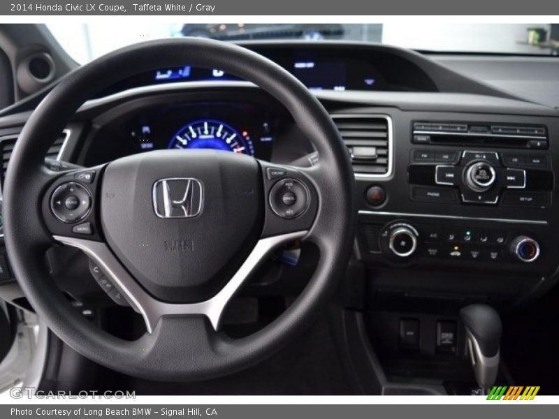 Taffeta White / Gray 2014 Honda Civic LX Coupe