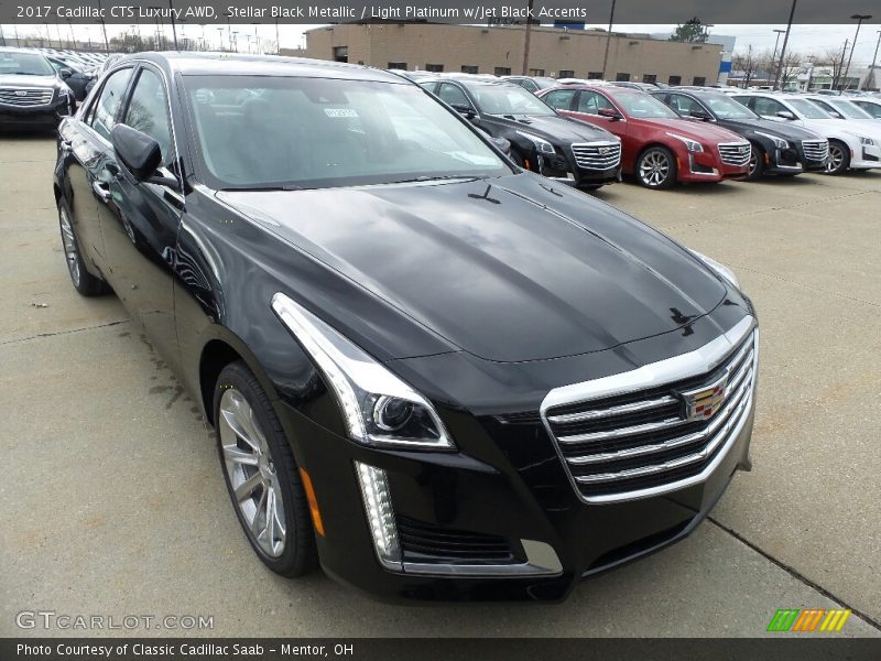 Stellar Black Metallic / Light Platinum w/Jet Black Accents 2017 Cadillac CTS Luxury AWD