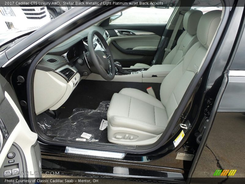 Stellar Black Metallic / Light Platinum w/Jet Black Accents 2017 Cadillac CTS Luxury AWD