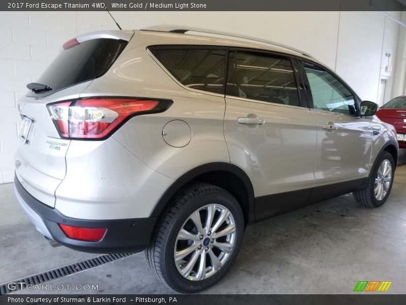 White Gold / Medium Light Stone 2017 Ford Escape Titanium 4WD