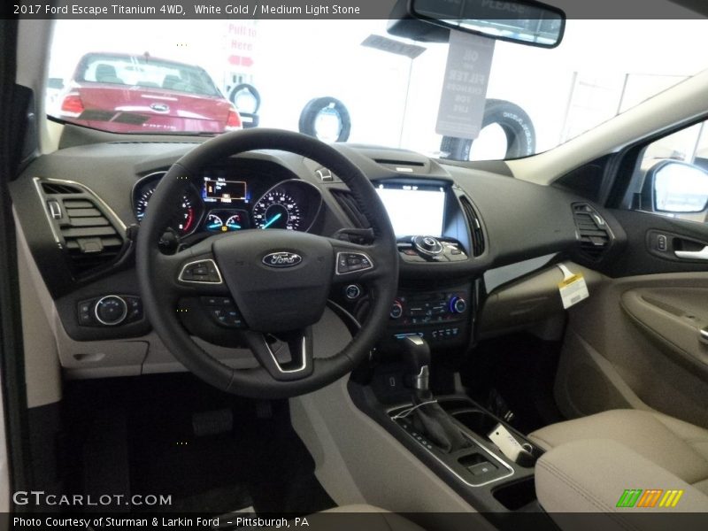 White Gold / Medium Light Stone 2017 Ford Escape Titanium 4WD