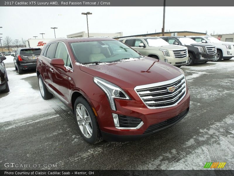 Red Passion Tintcoat / Cirrus 2017 Cadillac XT5 Luxury AWD