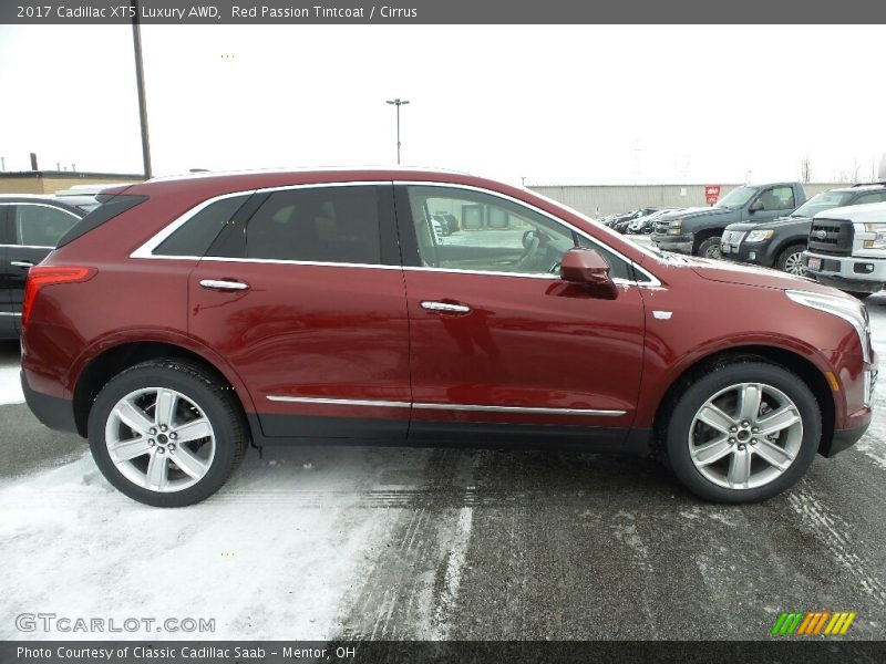 Red Passion Tintcoat / Cirrus 2017 Cadillac XT5 Luxury AWD