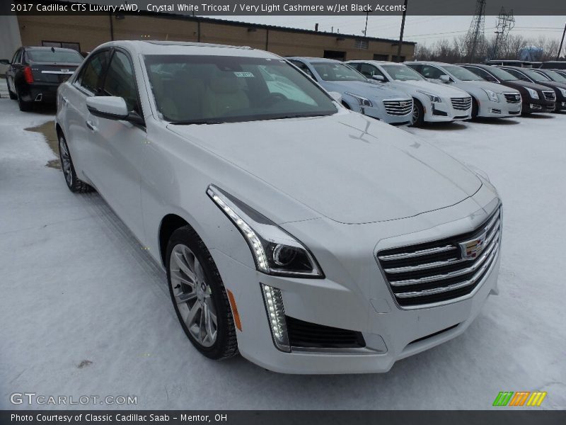 Crystal White Tricoat / Very Light Cashmere w/Jet Black Accents 2017 Cadillac CTS Luxury AWD