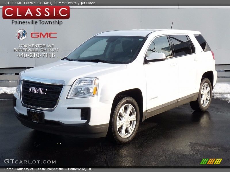 Summit White / Jet Black 2017 GMC Terrain SLE AWD