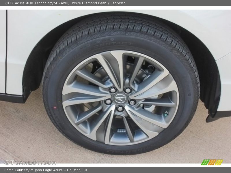 White Diamond Pearl / Espresso 2017 Acura MDX Technology SH-AWD
