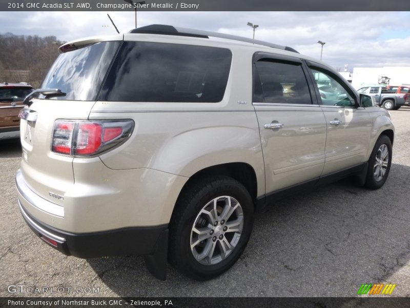 Champagne Silver Metallic / Ebony 2014 GMC Acadia SLT AWD