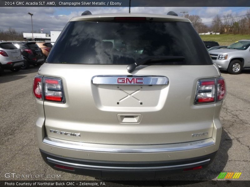 Champagne Silver Metallic / Ebony 2014 GMC Acadia SLT AWD