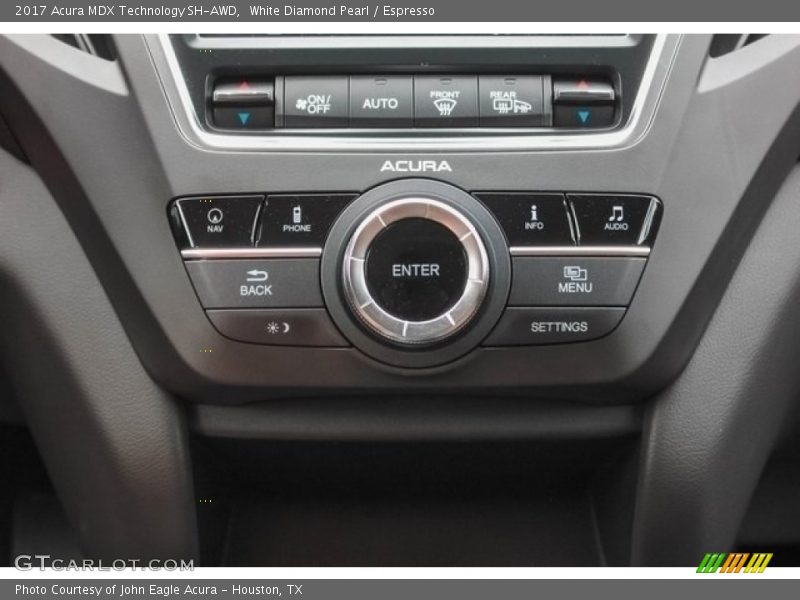 White Diamond Pearl / Espresso 2017 Acura MDX Technology SH-AWD