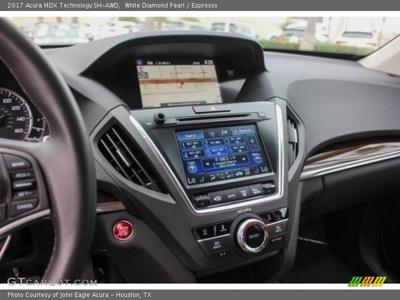 White Diamond Pearl / Espresso 2017 Acura MDX Technology SH-AWD