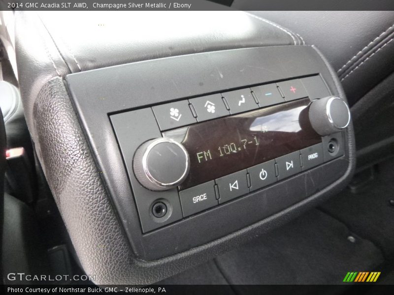 Champagne Silver Metallic / Ebony 2014 GMC Acadia SLT AWD