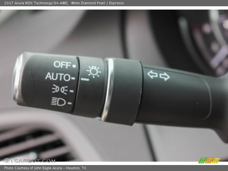 White Diamond Pearl / Espresso 2017 Acura MDX Technology SH-AWD