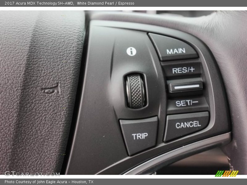 White Diamond Pearl / Espresso 2017 Acura MDX Technology SH-AWD