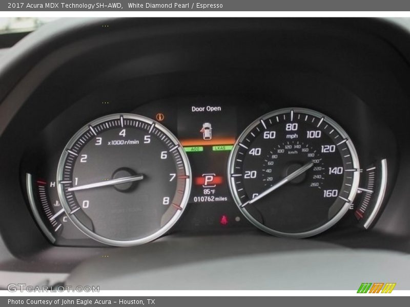 White Diamond Pearl / Espresso 2017 Acura MDX Technology SH-AWD