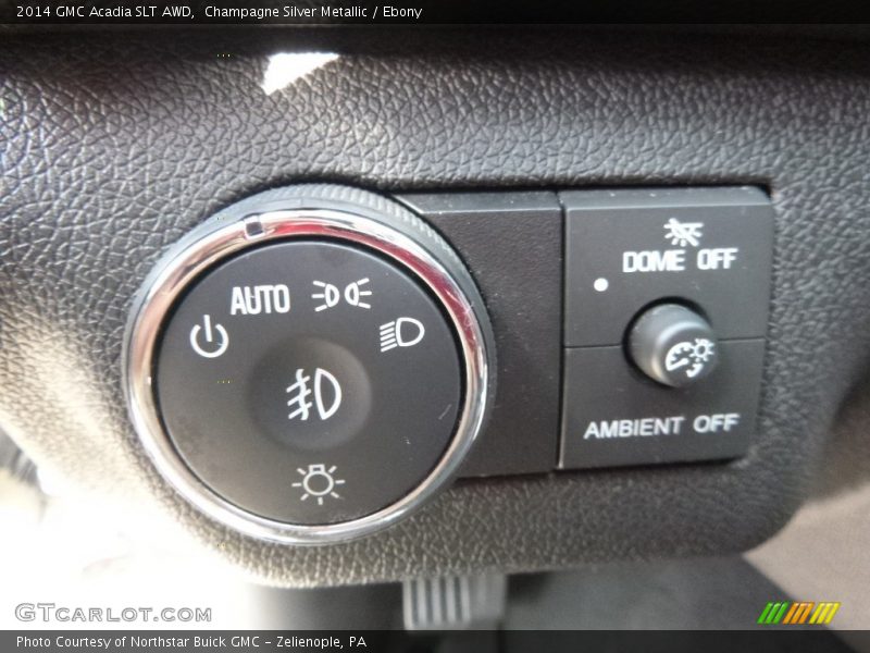 Champagne Silver Metallic / Ebony 2014 GMC Acadia SLT AWD