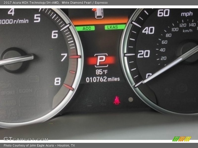 White Diamond Pearl / Espresso 2017 Acura MDX Technology SH-AWD