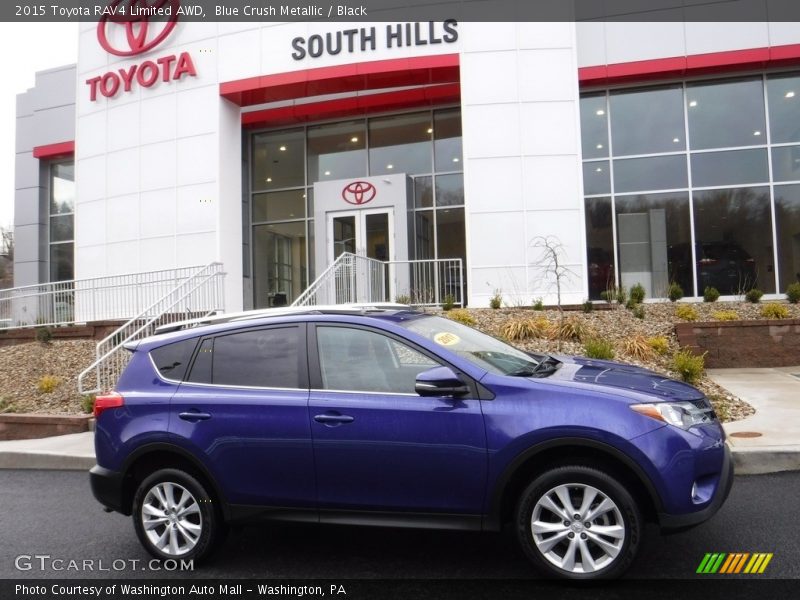 Blue Crush Metallic / Black 2015 Toyota RAV4 Limited AWD