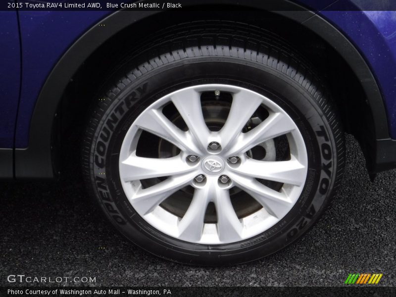 Blue Crush Metallic / Black 2015 Toyota RAV4 Limited AWD