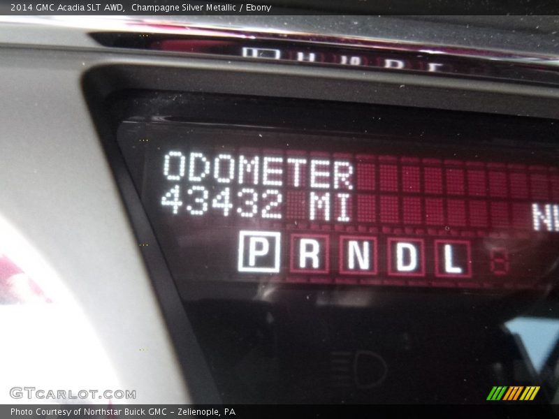 Champagne Silver Metallic / Ebony 2014 GMC Acadia SLT AWD