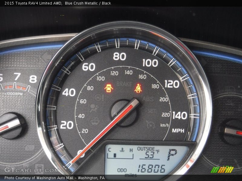 Blue Crush Metallic / Black 2015 Toyota RAV4 Limited AWD